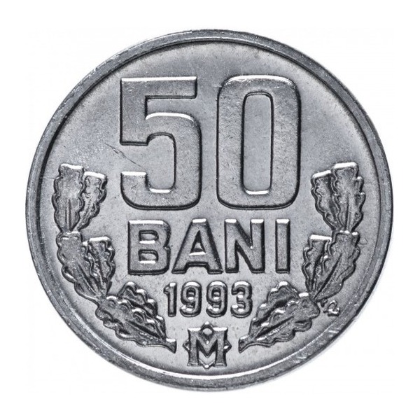 50 bani coin Moldova (reverse)
