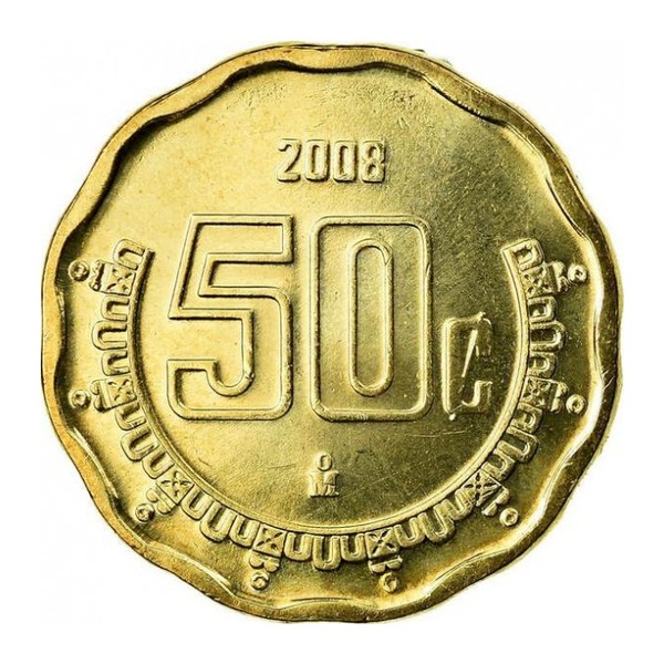 50 Centavos coin Mexico (reverse)