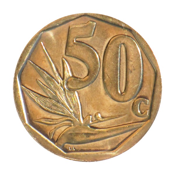 50 Cents coin (Bird-of-Paradise Flower) (reverse)