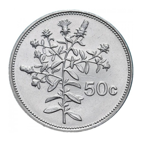 50 cents coin Malta (reverse)