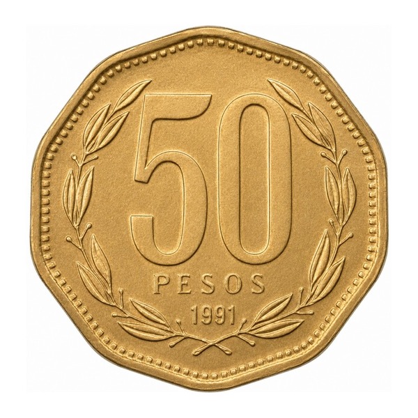 50 Chilean Pesos coin (reverse)