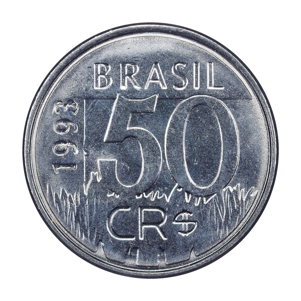 50 Cruzeiros Reais coin (Jaguar and Cub)