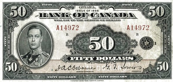50 Dollars CAN Banknote (1935 Issue) 1935