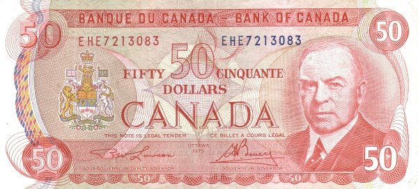 50 Dollars CAN Banknote (1969-1975 Issue) 1975