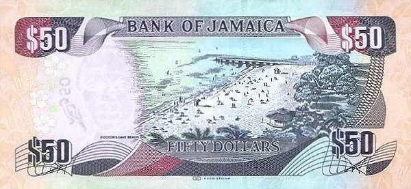 50 Dollars JAM Banknote (2010s Series) 2013-2021 (reverse)