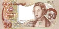 50 Escudos POR Banknote (Mid-20th Century Escudo Notes) 1968