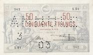 50 Francs BEF Banknote (Pre-World War I Issue) 1881-1887