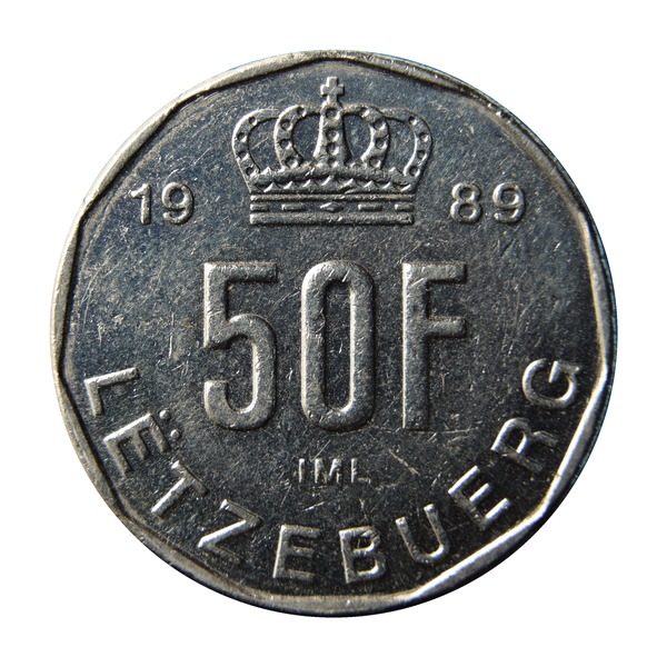50 Francs coin (Grand Duke Jean, Nickel) (reverse)