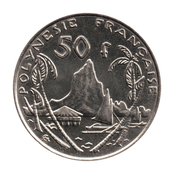 50 Francs coin (Marianne and Moorea, Copper-Nickel) (reverse)