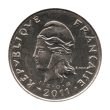 50 Francs coin (Marianne and Moorea, Copper-Nickel)