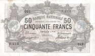 50 Francs / Franken BEF Banknote (Pre-World War I Issue) 1887-1908
