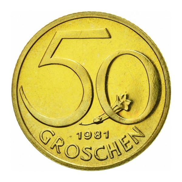 50 Groschen coin Austria (reverse)