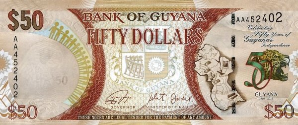 50 Guyanese Dollar Commemorative Banknote (2016)