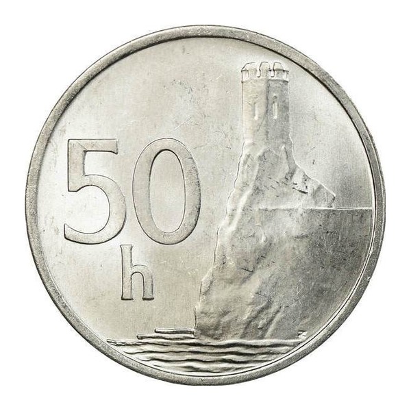 50 Heller coin Slovakia (reverse)