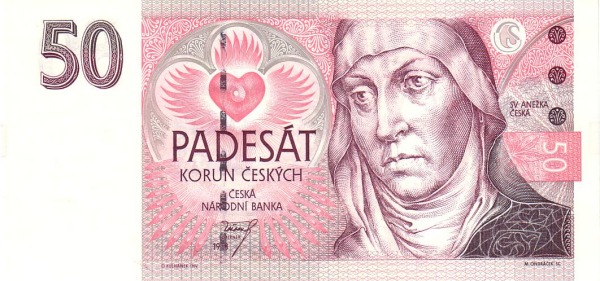 50 Korun Českých CZK Banknote (1993 First Czech National Bank Issue) 1993