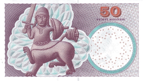 50 Kroner DNK Banknote (Classic Nationalbank Issue) 2004-2007 (reverse)