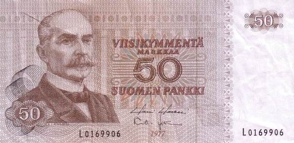 50 Markkaa / Mark FIN Banknote (Modern Markka Issue) 1977
