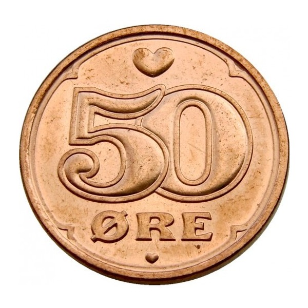 50 Ore coin Denmark (reverse)
