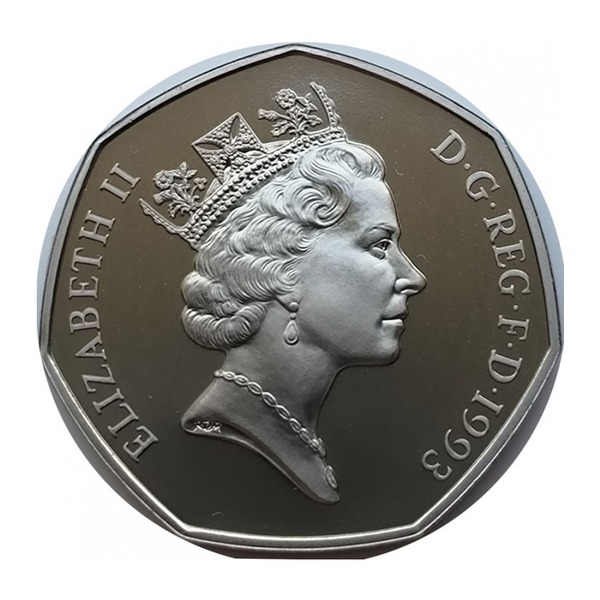 50 Pence Coin Great Britain (Small)