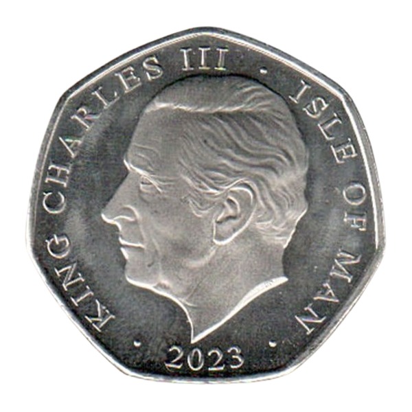 50 Pence coin Isle of Man