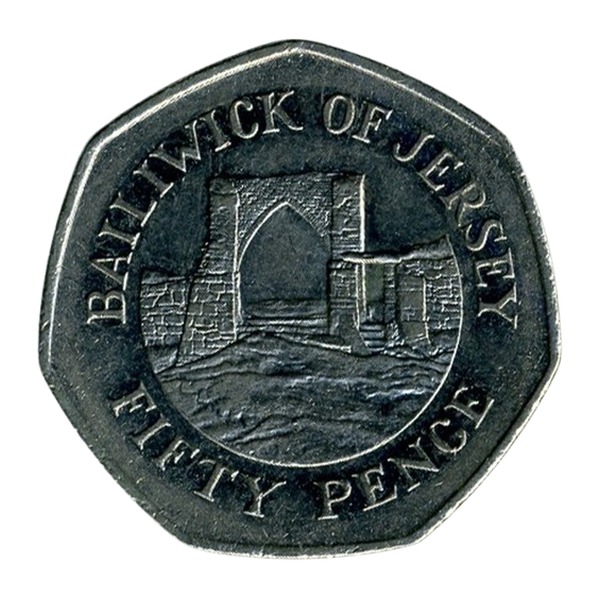 50 Pence coin Jersey (reverse)