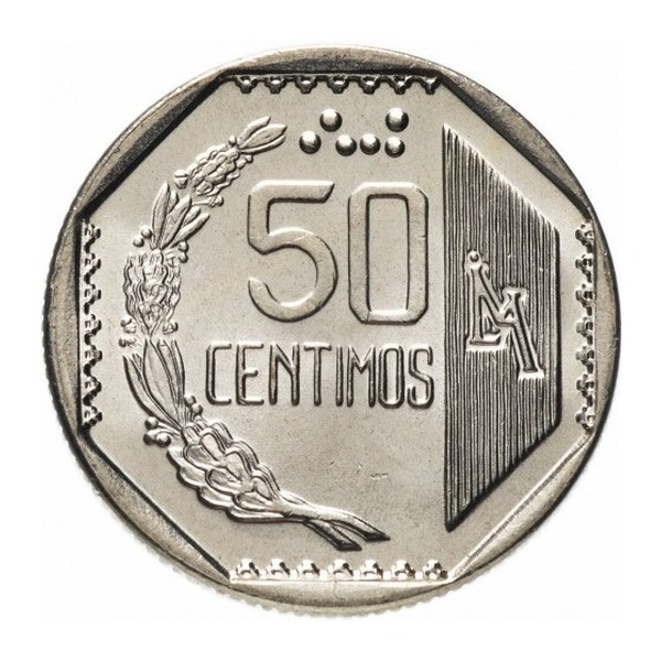 50 Peruvian Centimos coin (reverse)