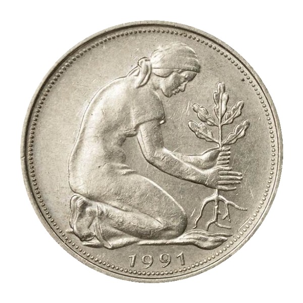50 Pfennig coin Germany (reverse)