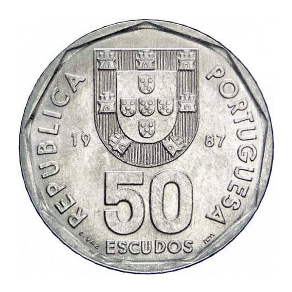 50 Portuguese Escudos coin