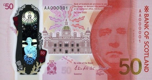 50 Pounds Sterling GBR Banknote (Bank of Scotland Issue) 2020