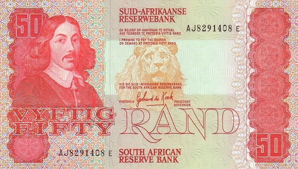 50 South African Rand Banknote (Van Riebeeck 1984 Issue)