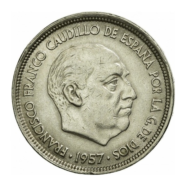 50 Spanish Pesetas coin