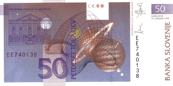 50 Tolarjev SVN Banknote (Standard Circulation) 1992 (reverse)