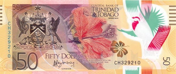 50 Trinidad And Tobago Dollars Banknote (Polymer 2015 Series)