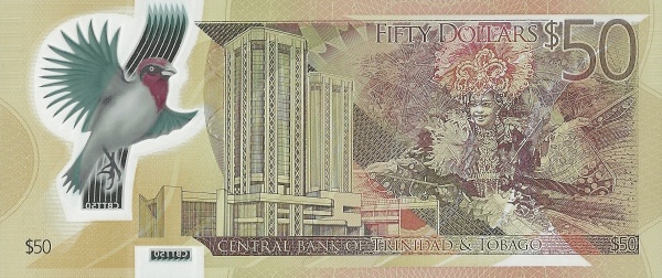 50 Trinidad And Tobago Dollars Commemorative Banknote (Polymer Commemorative 2014 Series) (reverse)