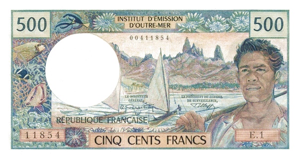 500 Cfp Francs Banknote (Polynesian Fisherman)