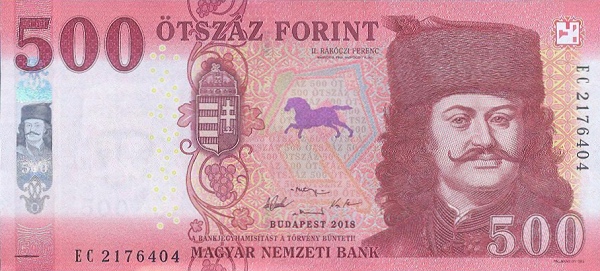 500 Forint HUN Banknote (Standard Issue) 2018-2025