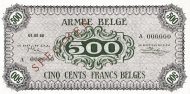 500 Francs Belges / Belgische Frank BEF Banknote (1946 Military Payment Certificates Issue) 1946