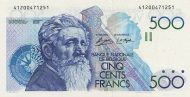 500 Francs / Frank BEF Banknote (World War II Issue) 1980-1981