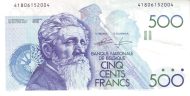 500 Francs / Frank BEF Banknote (World War II Issue) 1982-1998