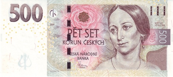 500 Korun Českých CZK Banknote (2007-2023 Modernized Czech Banknote Issue) 2009
