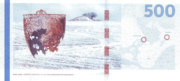 500 Kroner DNK Banknote (Modern Nationalbank Issue) 2010-2016 (reverse)