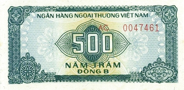 500 Vietnamese Dong Foreign Exchange Certificate Banknote