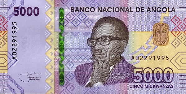 5000 Angolan Kwanza Banknote (Kulumbimbi Cathedra)
