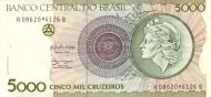 5000 Brazilian Cruzeiros Banknote (Liberty)