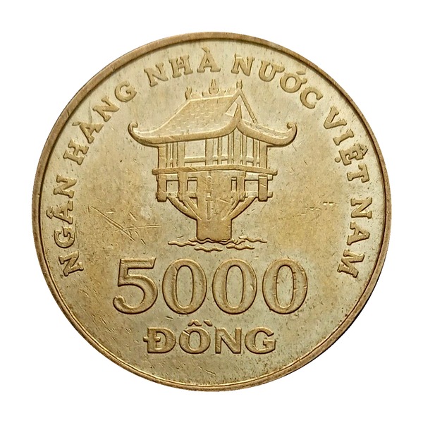 5000 Đồng coin (One Pillar Pagoda) (reverse)