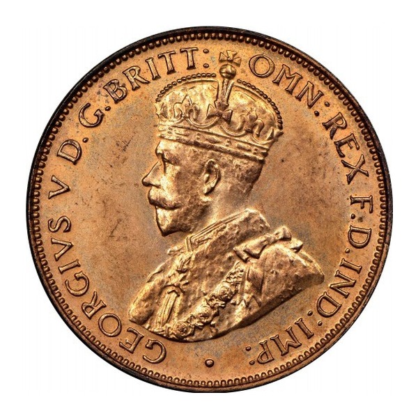 Australian half penny coin