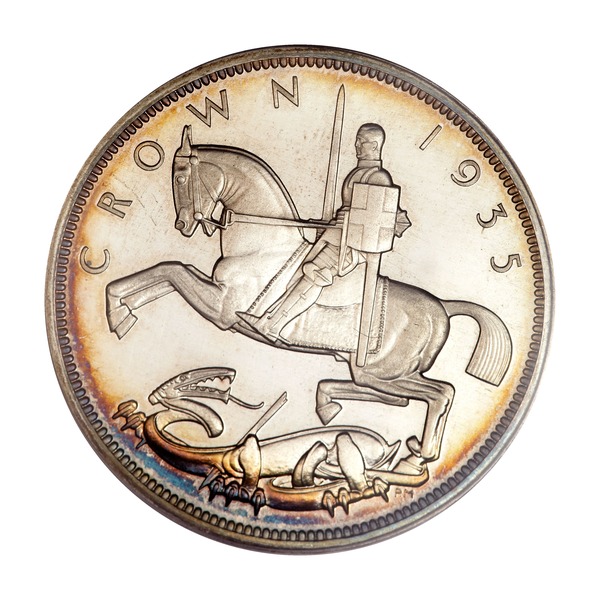 British Crown Coin (Silver Jubilee, George V) Issued 1935 (reverse)