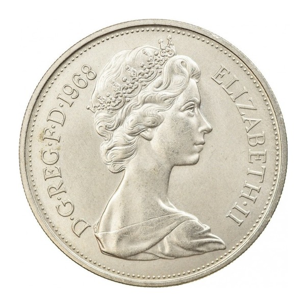 British Large Style 10p Coin (Crowned Lion) Issued 1968