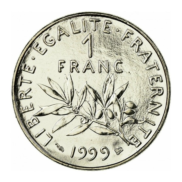 France 1 Franc coin (reverse)