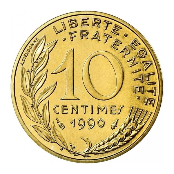 France 10 centimes coin (reverse)